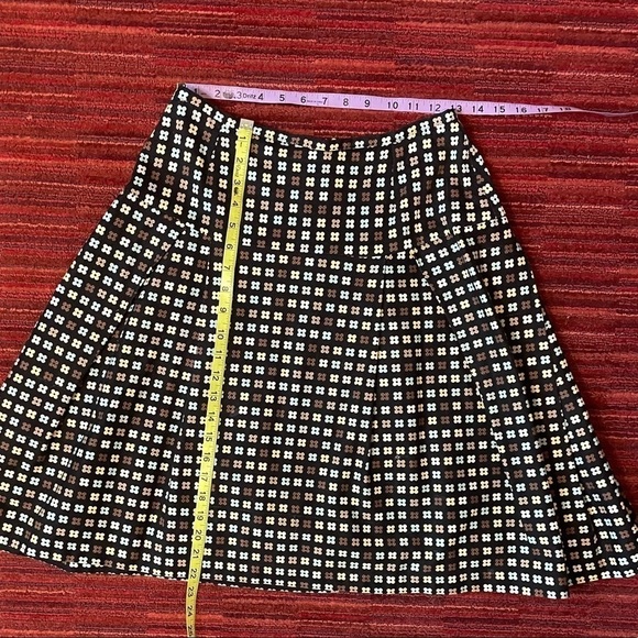 Dema geometric A-line skirt square floral printed circle skirt - Picture 9 of 9